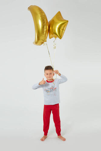 Junak Piżama dla chłopca długi rękaw i spodnie Italian Fashion - j.melanż/czerwony