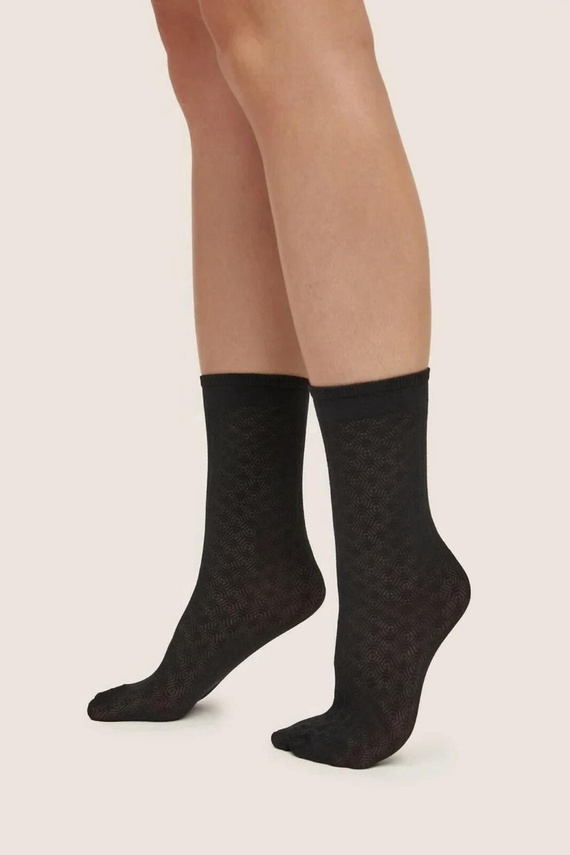 Gabriella Oria 1263 Black skarpetki damskie 70 DEN wzorzyste 3D