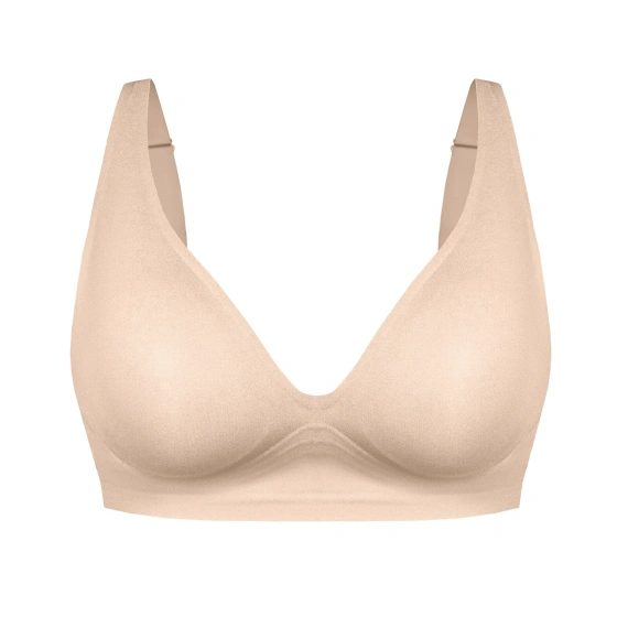 Biustonosz Silvia L070 Mefemi bez fiszbin bezszwowy modelujący second skin-beżowy