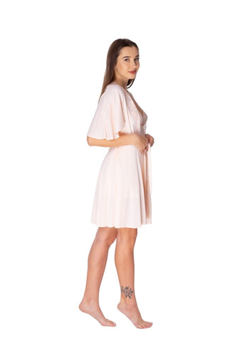 86111 Santori Szlafrok peniuar Visti łososiowy