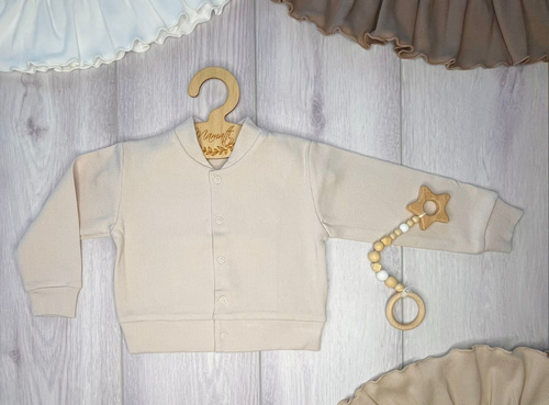 Bomberka BS012 Mamatti 97% bawełna, napy – stylowy komplet, beżowy