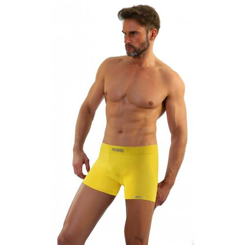 BM07 Solar Bokserki męskie bezszwowe Sesto Senso - żółty