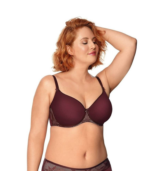 Zafira Biustonosz Full Cup Nipplex - bordowy