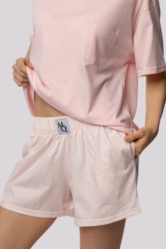 Joy shortsleeve Piżama damska Mona spring light pink 