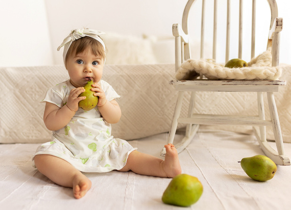 40231S "Sweet Pears" Sukienka z falbanką Makoma