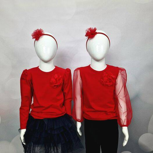 Rossa II Bluzka dziecięca długi rękaw Bambarillo czerwony 