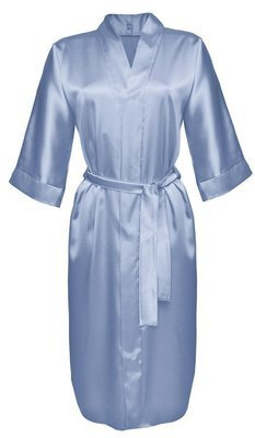 Podomka 115 satynowa Plus Size damska DKaren - błękit