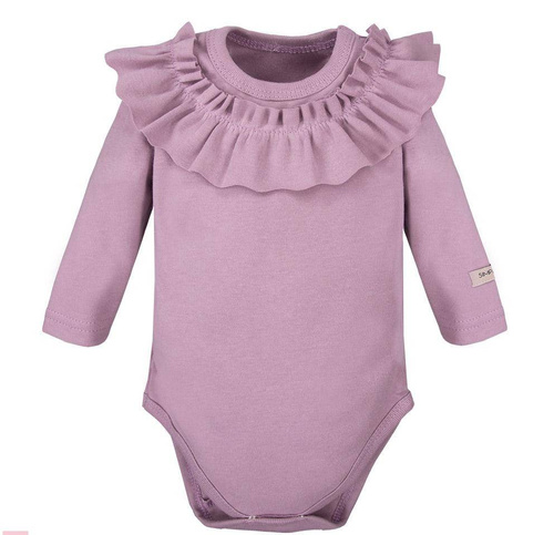 Body z długim rękawem, falbana "Simply Comfy" Ewa Klucze- wrzos