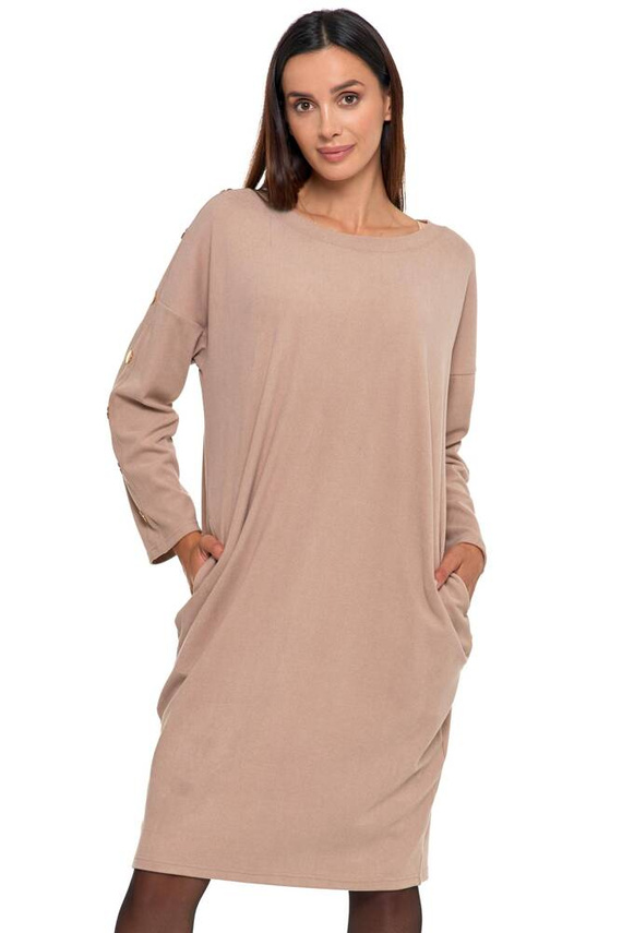 MDW3600-004 Sukienka damska Moraj - beżowy