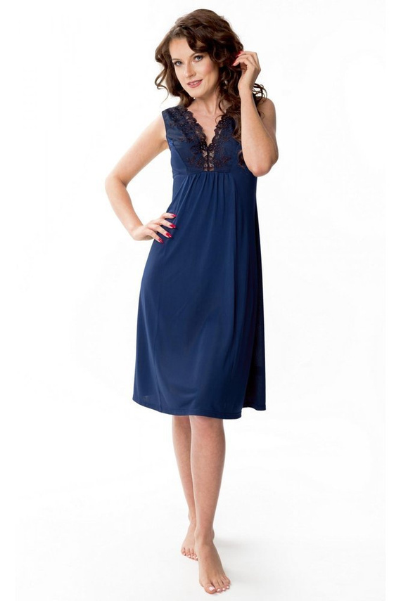 6350 Atena koszula nocna damska Mewa czarny