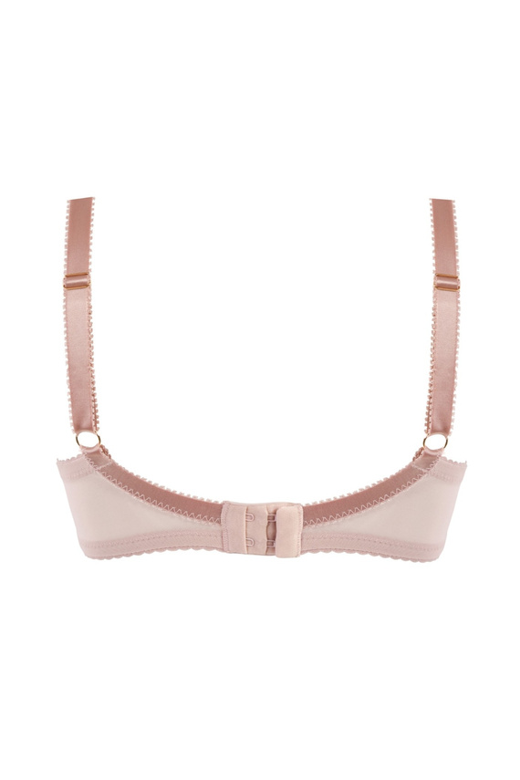 Mediolano Jasmin 19150 plunge biustonosz pudrowy koronka V