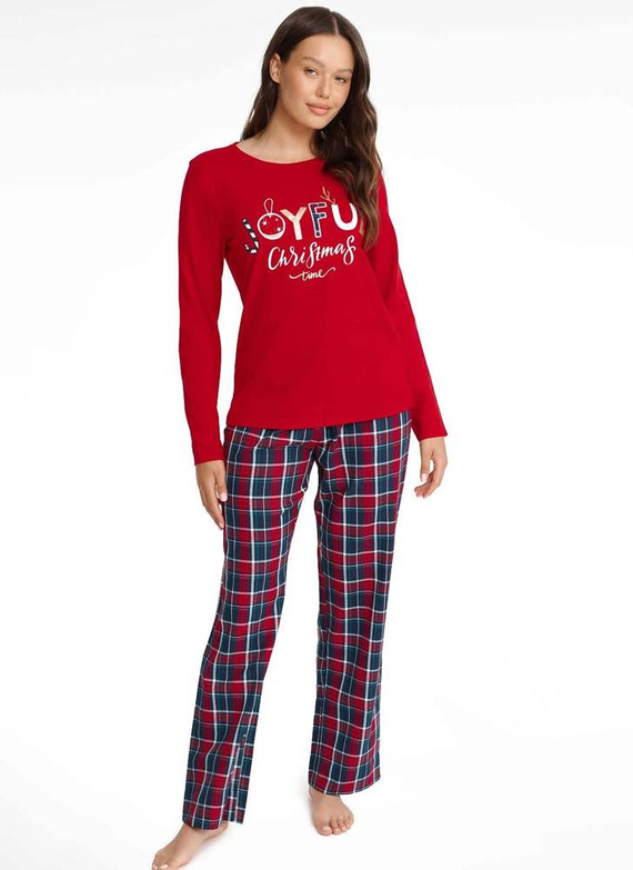 40938 Glance Piżama Damska Świąteczna Henderson - czerwony