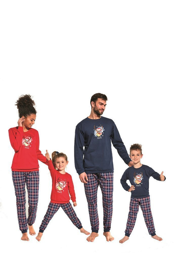 593/113 Reindeer Piżama Chłopięca Cornette - granatowy