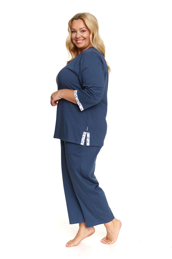 7156 Piżama Damska Plus Size Doctor Nap - deep blue