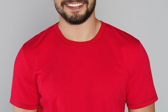 Narwik Piżama Męska krótki rękaw, długie spodnie Italian Fashion-  czerwony/druk