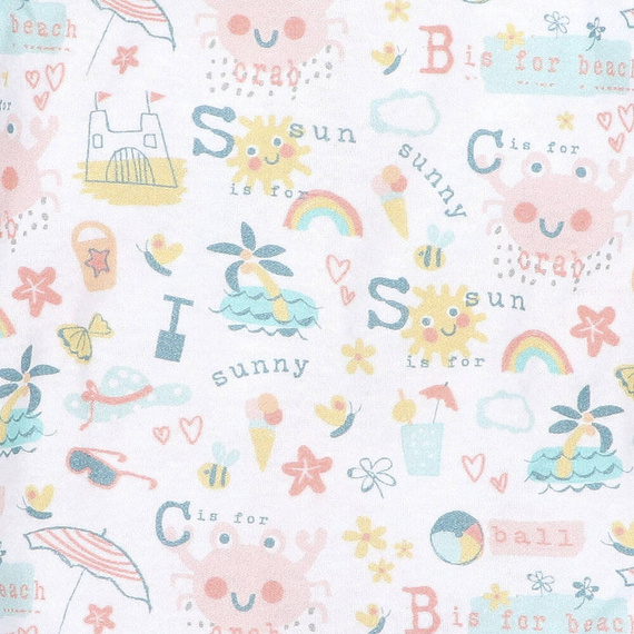 ABN-3938/PLA Sunny Body bawełniane z falbanką Nini druk