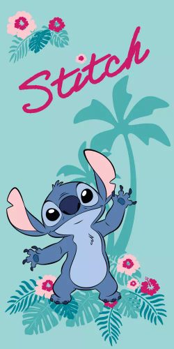 Lilo and Stitch Ręcznik plażowy dziecięcy  bawełniany „Hawaii” | Disney | Na plażę i basen Jerry Fabrics