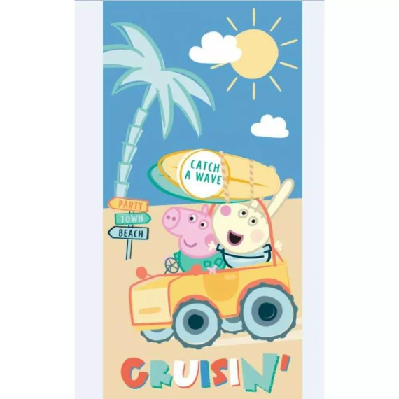 Peppa na plaży Ręcznik plażowy Setino niebieski