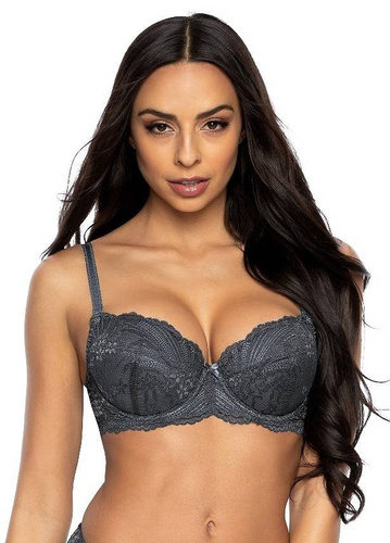 M-3525/11/1 Sybilla Biustonosz Push-up   Mat szary