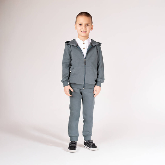 169548 Bluza dresowa z kapturem Nicol - szary