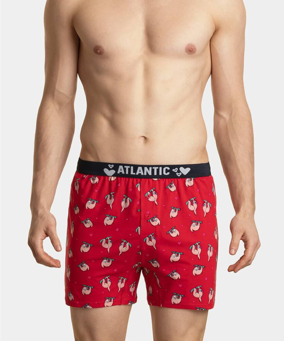 2GMB-003 A'3 Bokserki męskie Atlantic -granatowy czerwony
