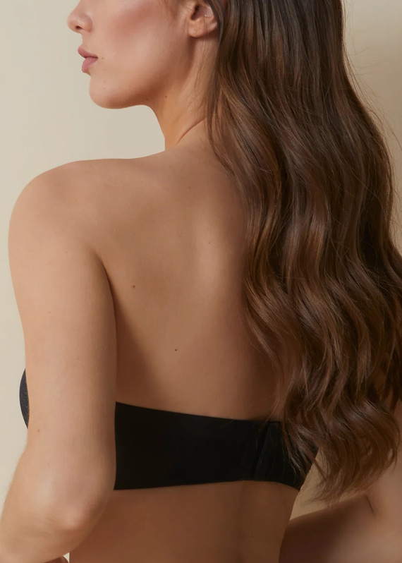 Vilma Biustonosz Vilma – samonośna bardotka, usztywniana, z fiszbinami i silikonem Selene czarny