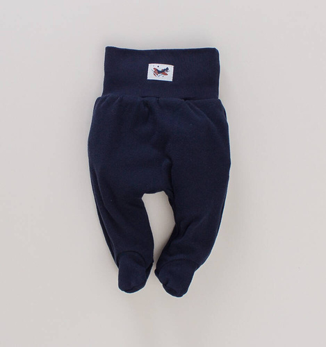 ABN-2669/GRA Samoloty Półśpiochy z bawełny organicznej Nini granatowy