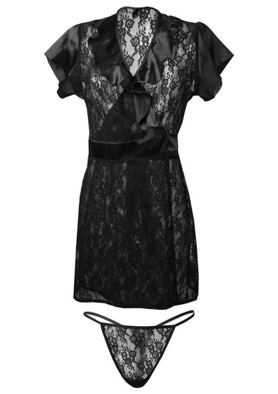 Mia Koronkowy zestaw DKaren - czerwony