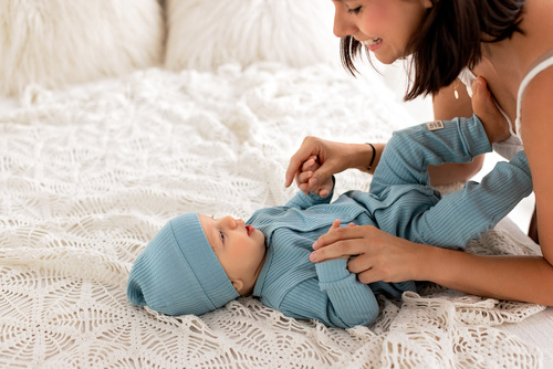 02234BST "Natural Harmony" Pajac bez stópek Makoma turkusowy