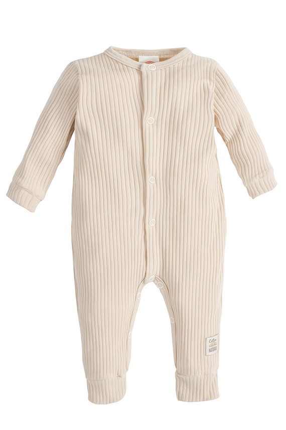 02234BSB "Natural Harmony" Pajac bez stópek Makoma beżowy 