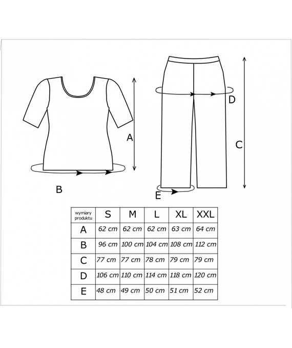 Fiorella 3/4 Piżama damska Donna - fioletowa