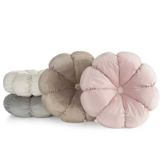 Flower 41 Poduszka dekoracyjna kwiatek Eurofirany srebrny