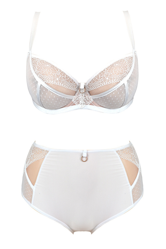 19057 Dots Biustonosz soft Mediolano biały