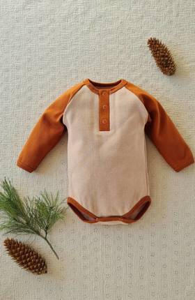 281 Jack Body Polo z długim rękawem Marija - brązowy