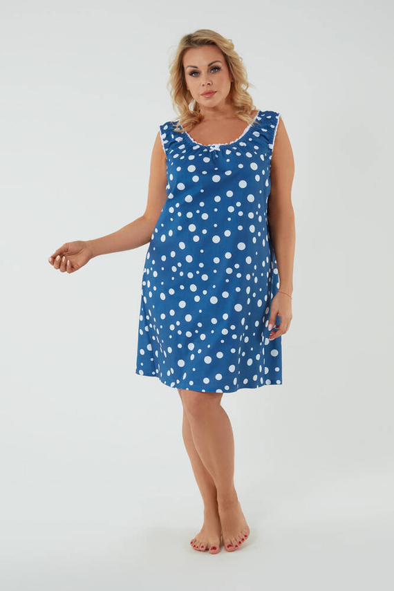 Raba koszula nocna i do karmienia, szerokie ramiączko Italian Fashion - druk niebieski 