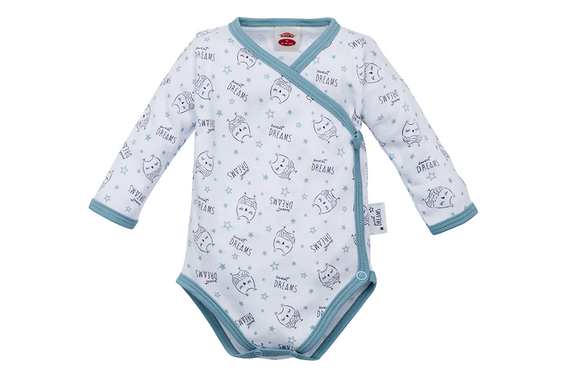 03221G "SWEET DREAMS" Body baby z długim rękawem Makoma gwiazdki