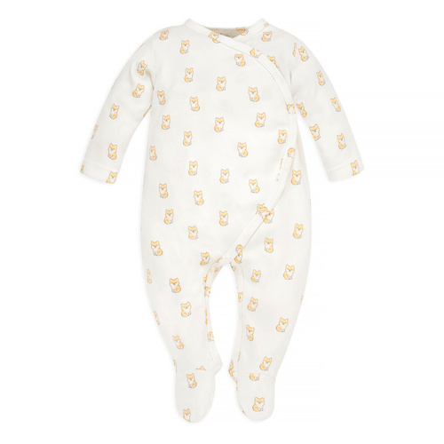 Lovely Day Pajac niemowlęcy wiązany Pinokio - ecru pieski