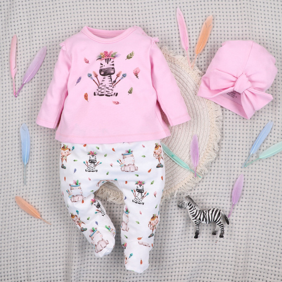 ABN-5547 Czapka niemowlęca Happy Animals Nini z bawełny organicznej – bezpieczna, ekologiczna, komfortowa