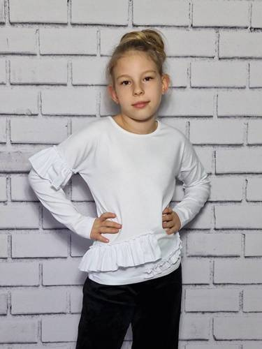 Laura bluzka z długim rękawem Bambarillo biały