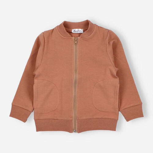 BOB-0006 Chłopięca bluza dresowa By o Baby brązowy