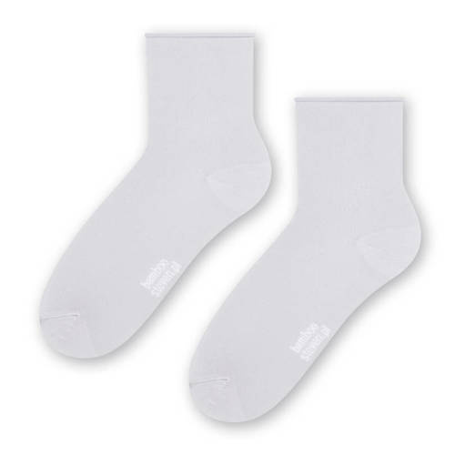 059 Skarpety damskie  Bamboo Steven - białe
