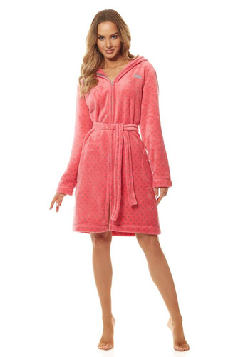 7119 Szlafrok Damski L&L- amarantowy