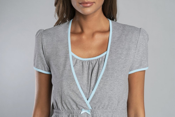 Carlina Koszula ciążowa i do karmienia Italian Fashion - melanż/niebieski