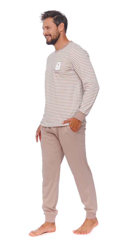 4530 "Bear" Piżama Męska Doctor Nap - beige