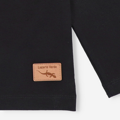 KAR-1013/CZA Bluzka chłopięca z długim rękawem Lagarto Verde czarny 