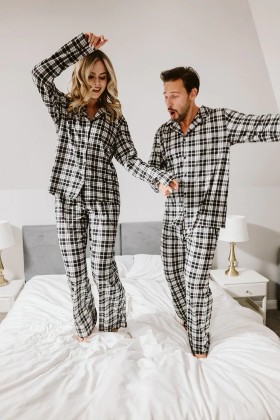 Piżama damska Klara – bawełna 100%, długi rękaw i spodnie Italian Fashion  