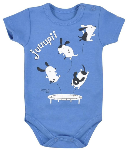 Body niemowlęce krótki rękaw "JUPI LATO" Koala- niebieski