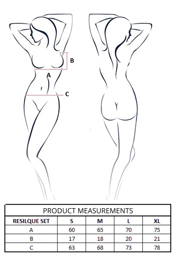 Resilque Set Black Passion czarny – elegancki komplet bielizny damskiej