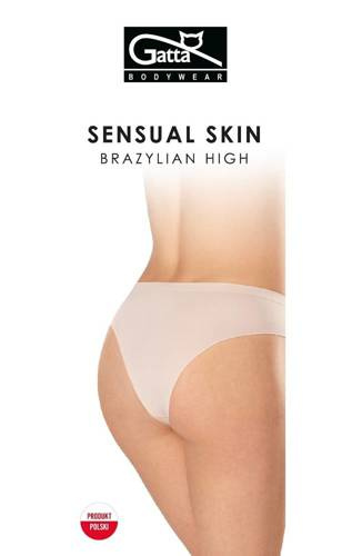 41685 brazylian high sensual skin Figi Damskie Brazyliany Gatta- light nude beżowy