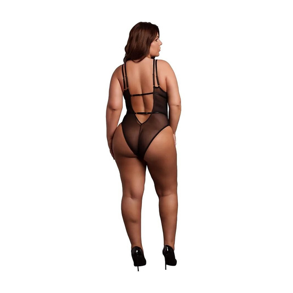 Body AMR006 Amour Le Désir Koronkowe Body Plus Size XL-4XL Czarne